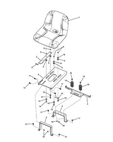 Seat Group, Sliding Diagram and Parts List for 107280063-7800753A,ZTS7000 2011 Briggs and Stratton Lawn Tractor Accessories